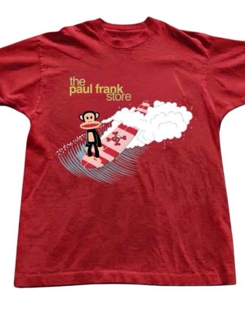 Paul Frank Red Graphic Surfing Julius Short Sleeve Tee